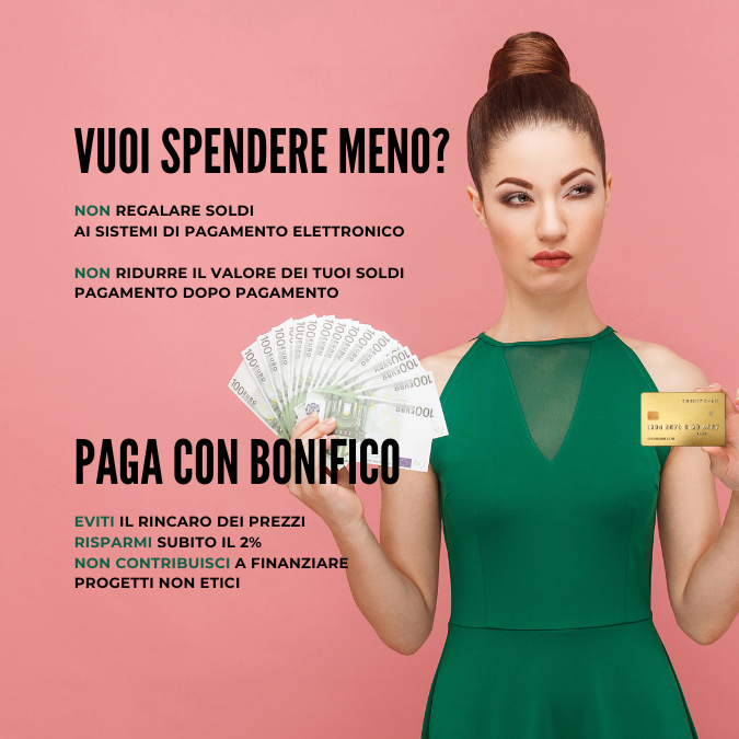 Paga con bonifico, ricevi il 2% di sconto e salva il valore del tuo denaro