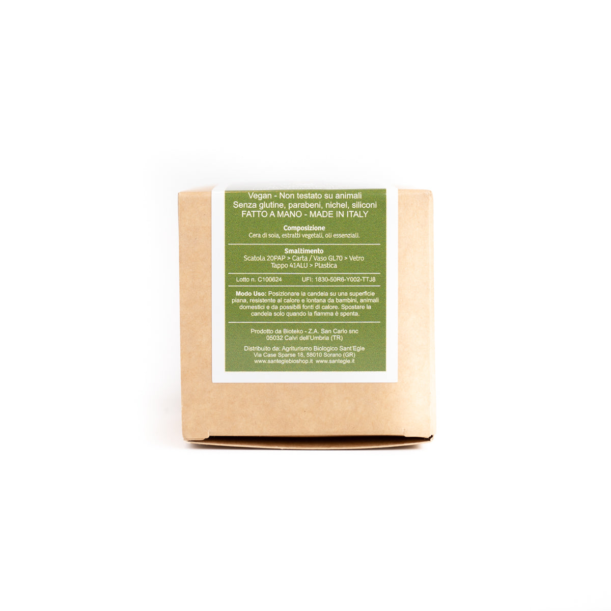 100% natural and organic candle, breathable