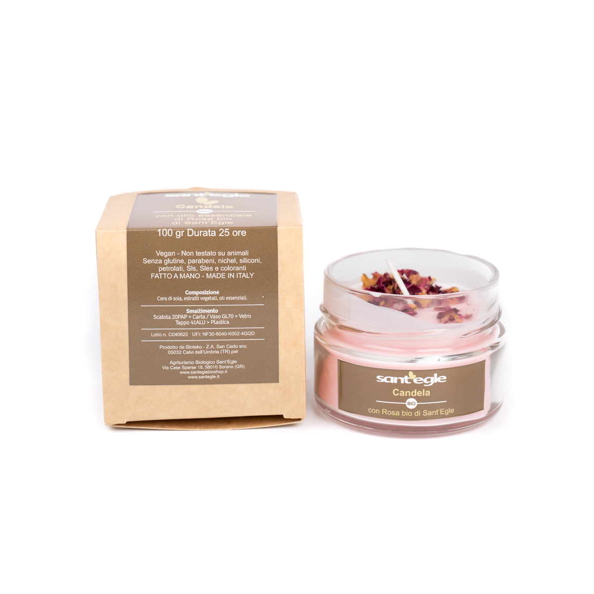 100% natural and organic candle, breathable