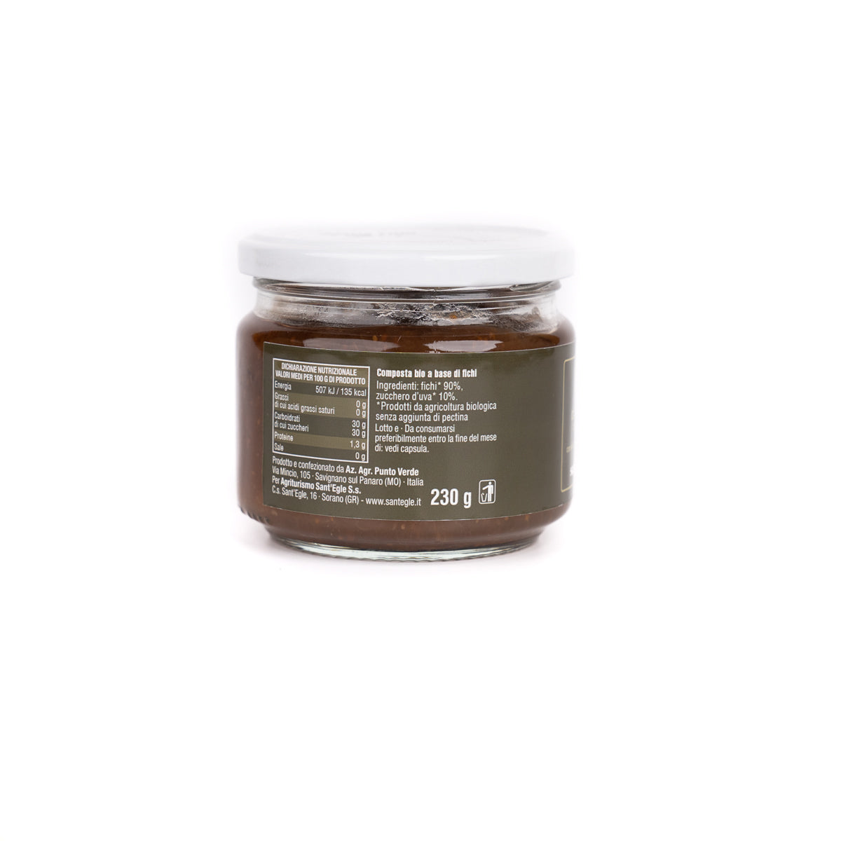 Organic fruit compote, with no added sugar