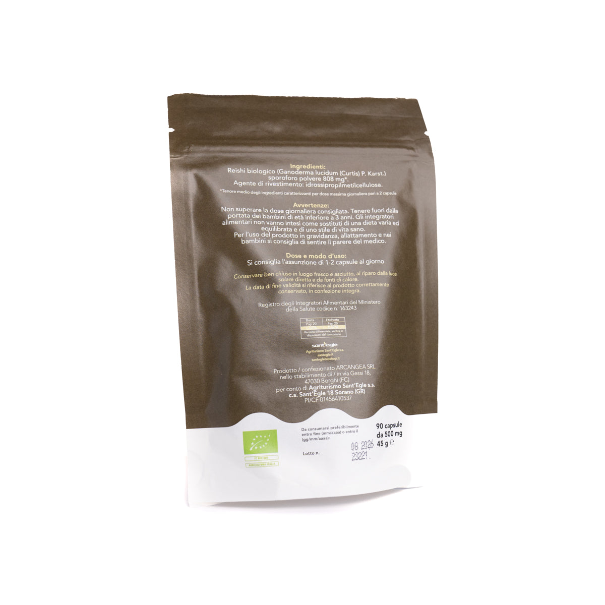 Reishi - Ganoderma Lucidum - Ling Zhi biologique, 90 cápsulas
