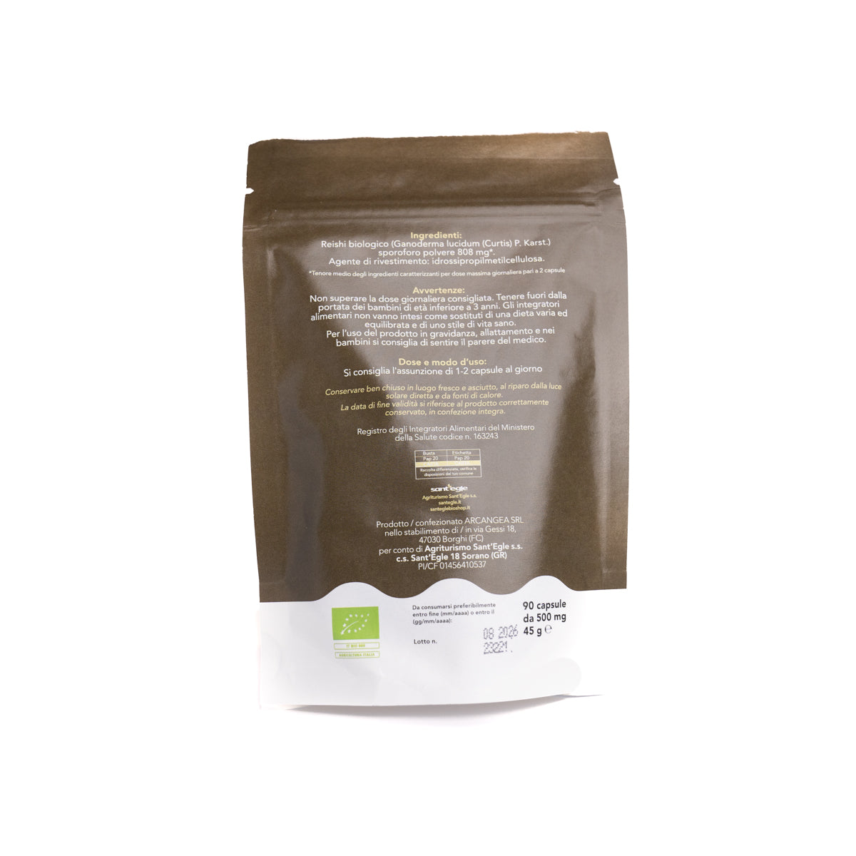 Reishi - Ganoderma Lucidum - Ling Zhi biologique, 90 cápsulas