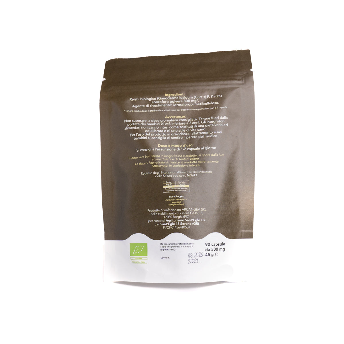 Reishi - Ganoderma Lucidum - Ling Zhi biologique, 90 cápsulas