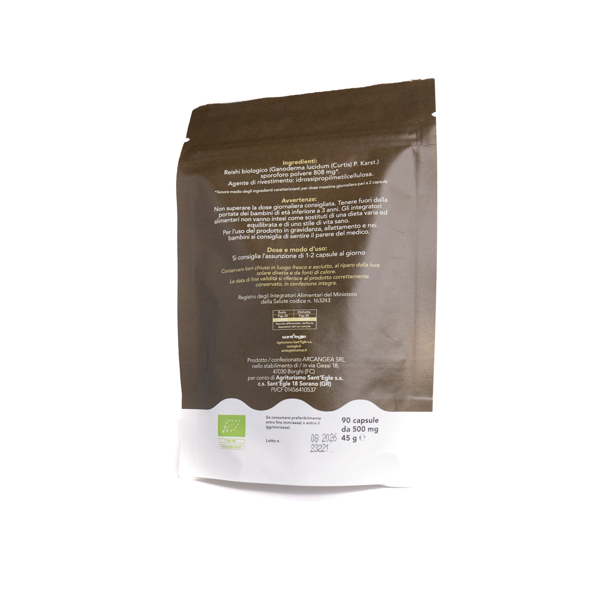 Reishi - Ganoderma Lucidum - Ling Zhi biologique, 90 cápsulas