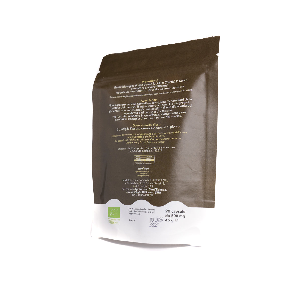 Reishi - Ganoderma Lucidum - Ling Zhi biologique, 90 cápsulas