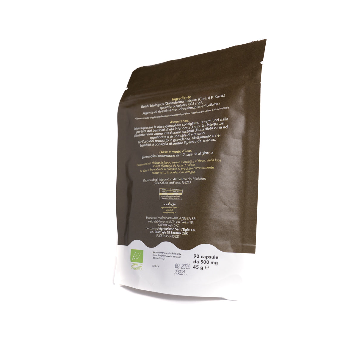 Reishi - Ganoderma Lucidum - Ling Zhi biologique, 90 cápsulas
