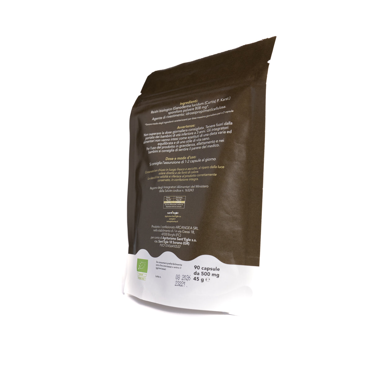 Reishi - Ganoderma Lucidum - Ling Zhi biologique, 90 cápsulas