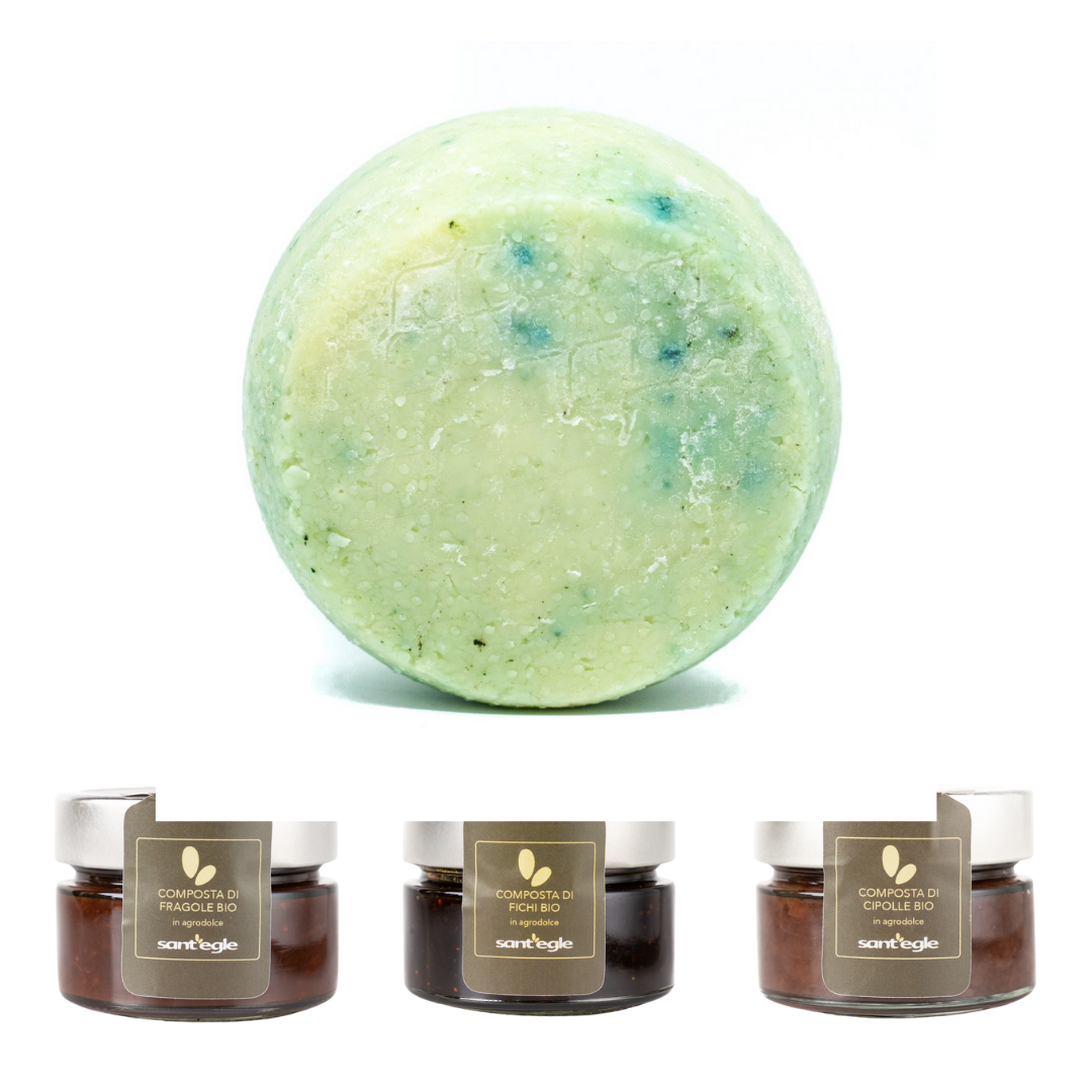 Pecorino bio à la spiruline avec 3 compotes aigres-douces bio