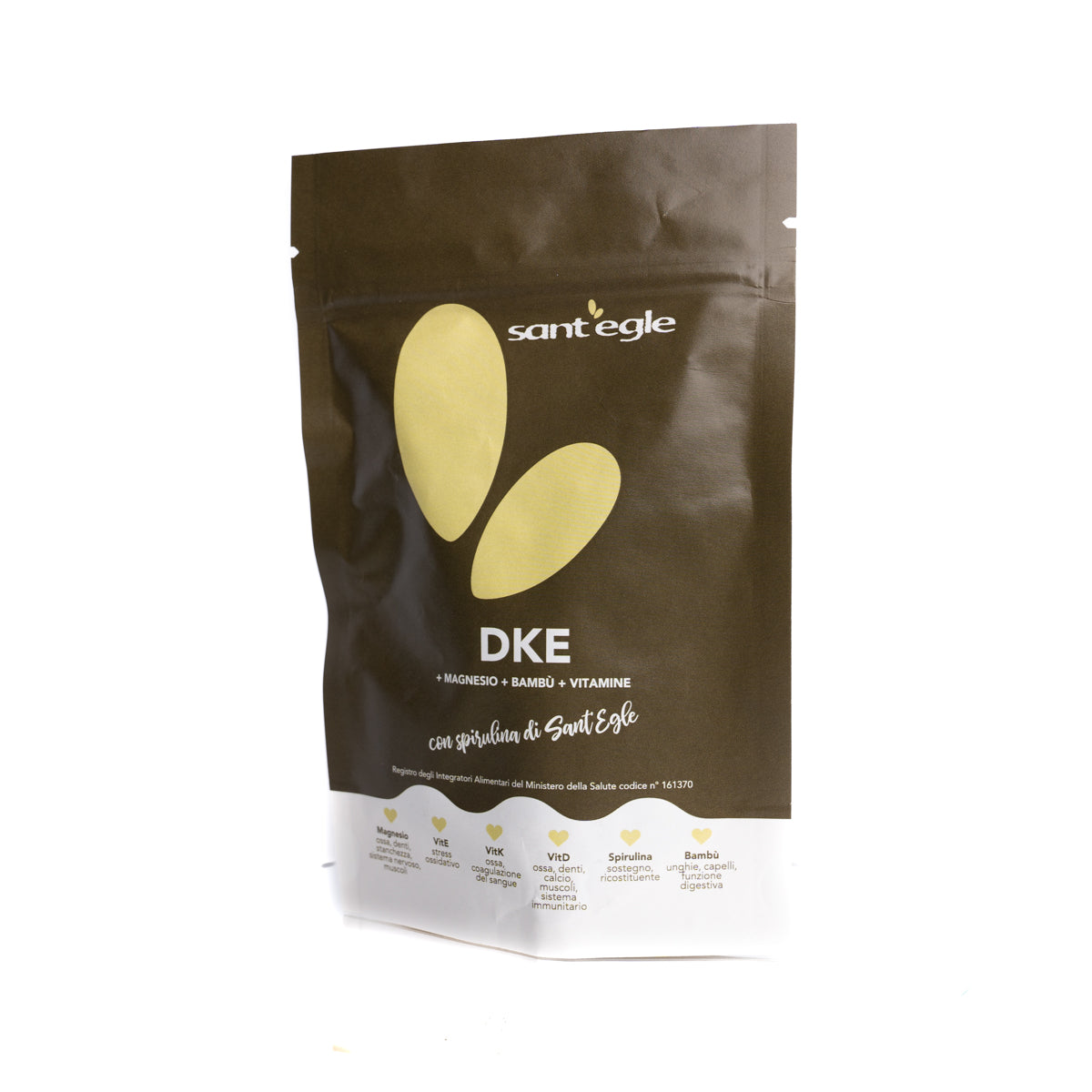 DKE + Magnesio + Bambù + Vitamine + Spirulina di Sant'Egle. 100% naturale, 90 capsule