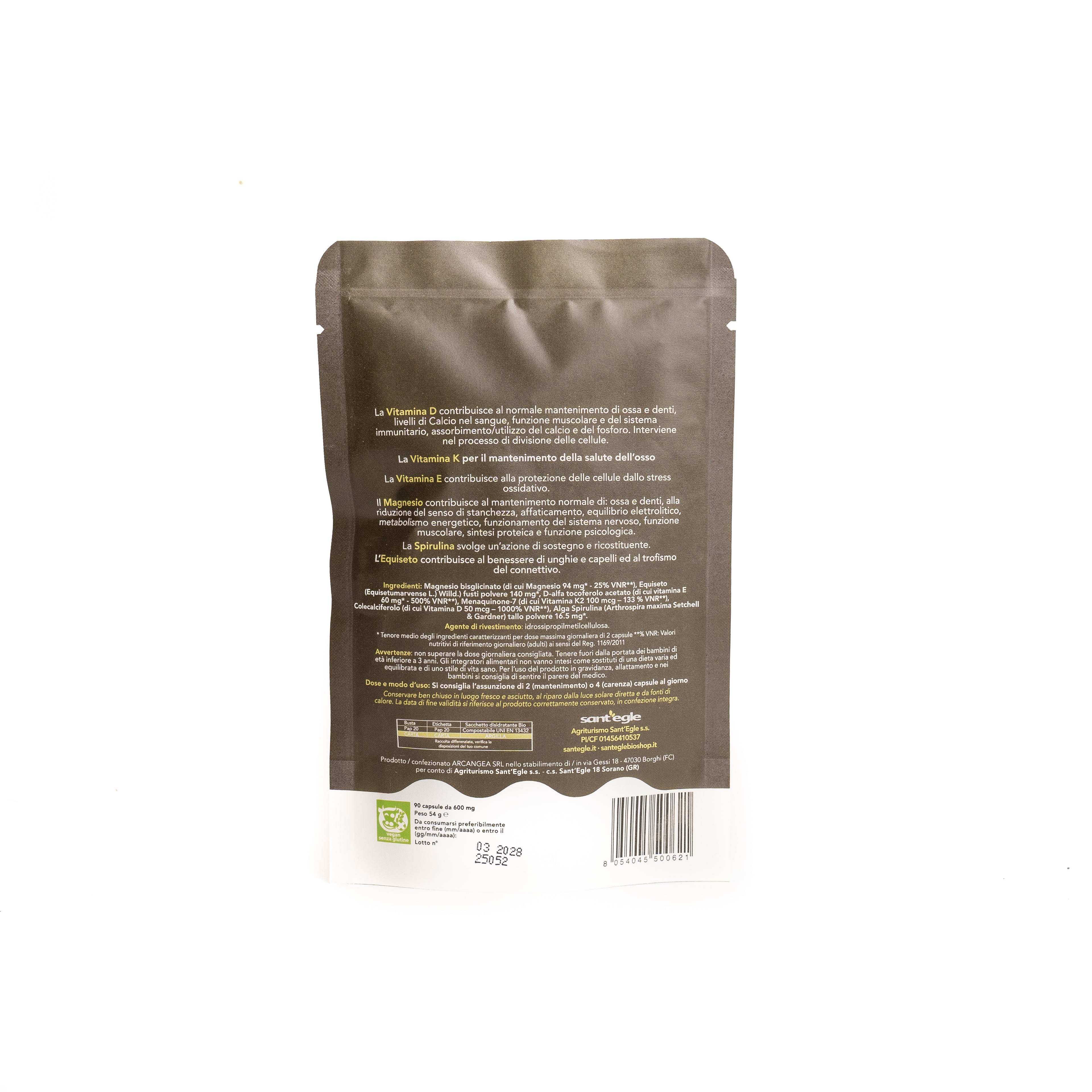 DKE  90 capsule con Magnesio + Equiseto + Vitamine + Spirulina di Sant&