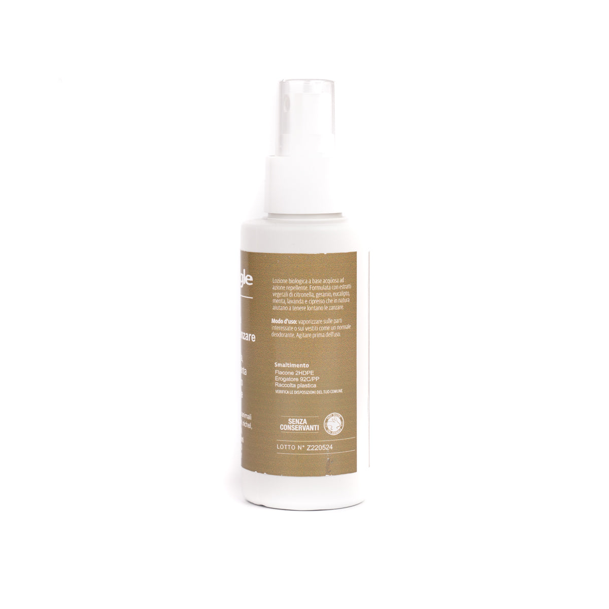 Repellente Zanzare biologico, 100 ml