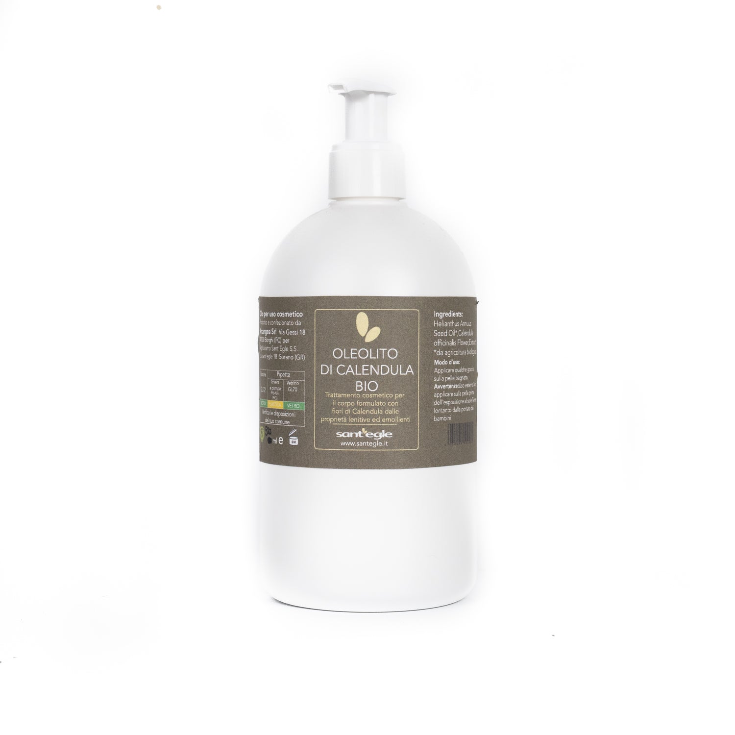 Oleolito di Calendula Biologico, cosmetico da 500 ml