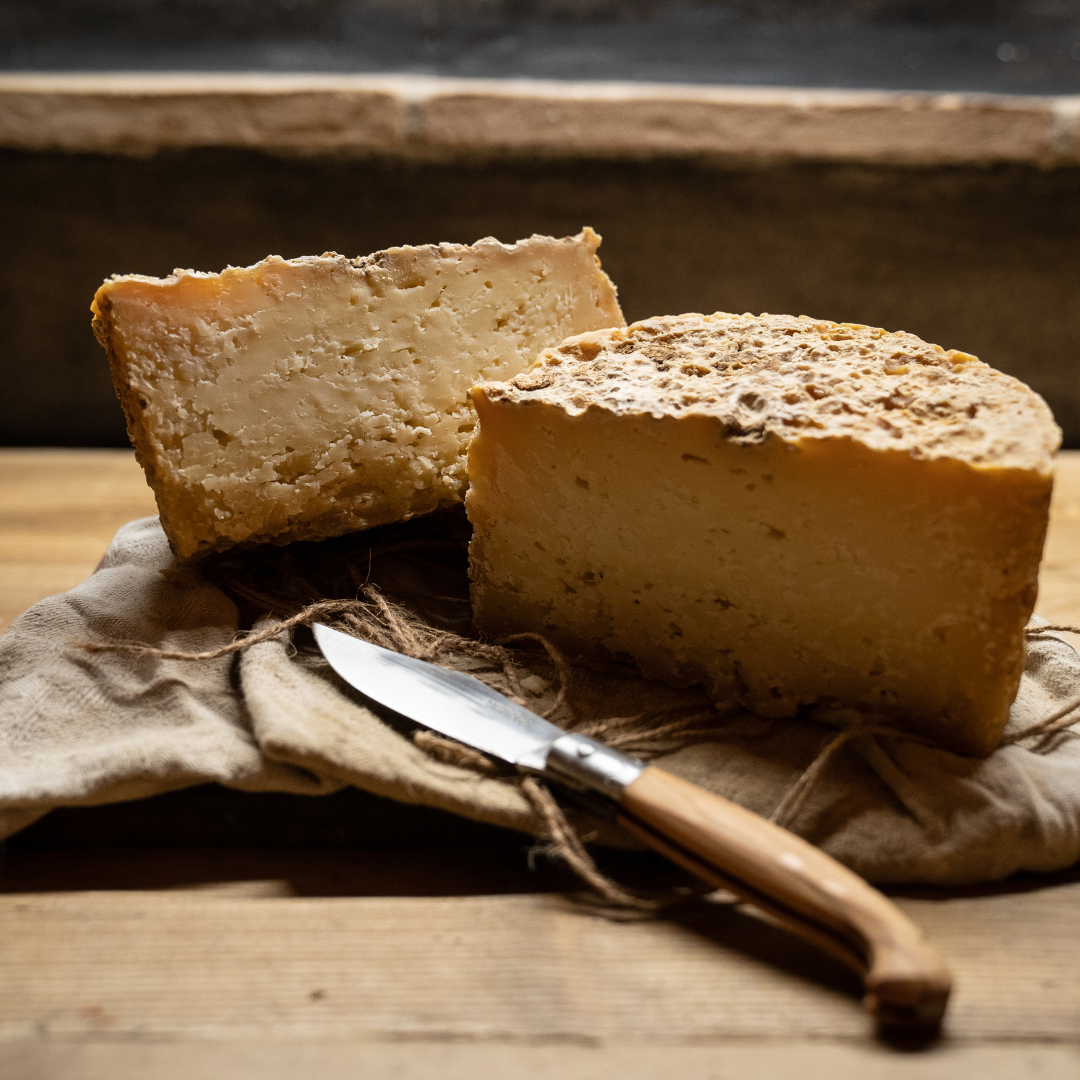Pecorino biologique au lait cru raffiné en grotte