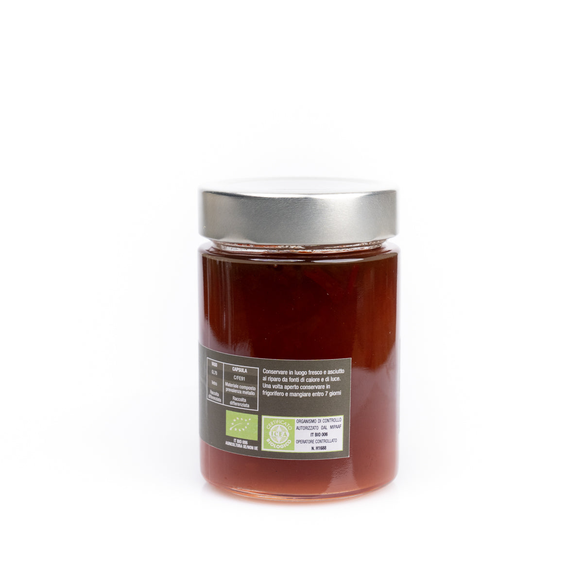 Compota de pimiento y chile orgánico