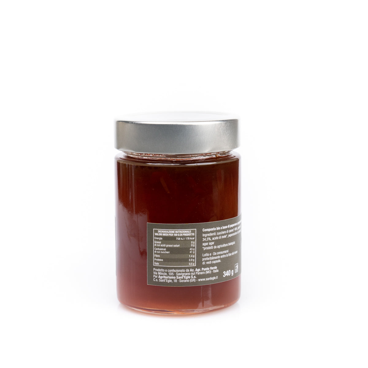 Compota de pimiento y chile orgánico