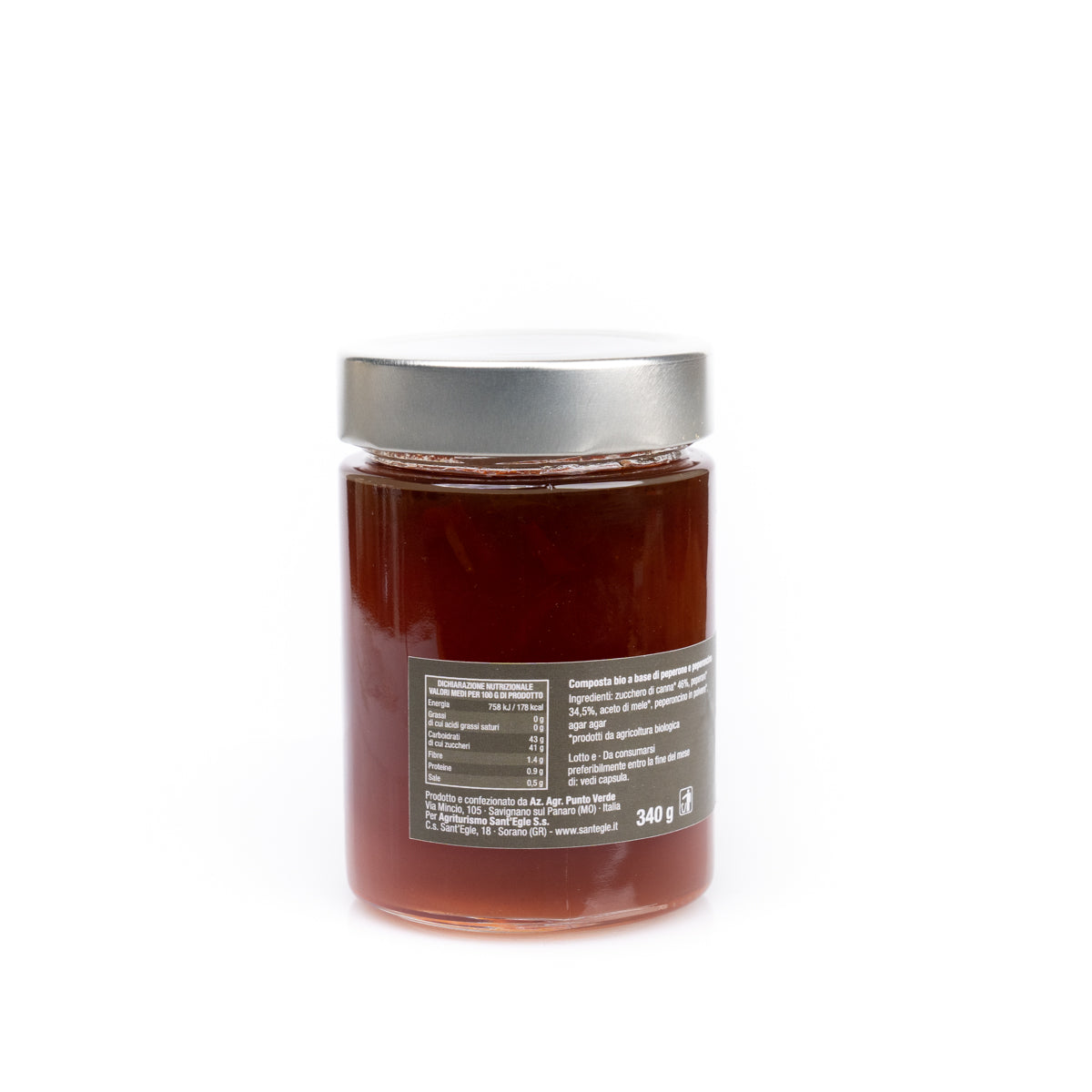 Compota de pimiento y chile orgánico