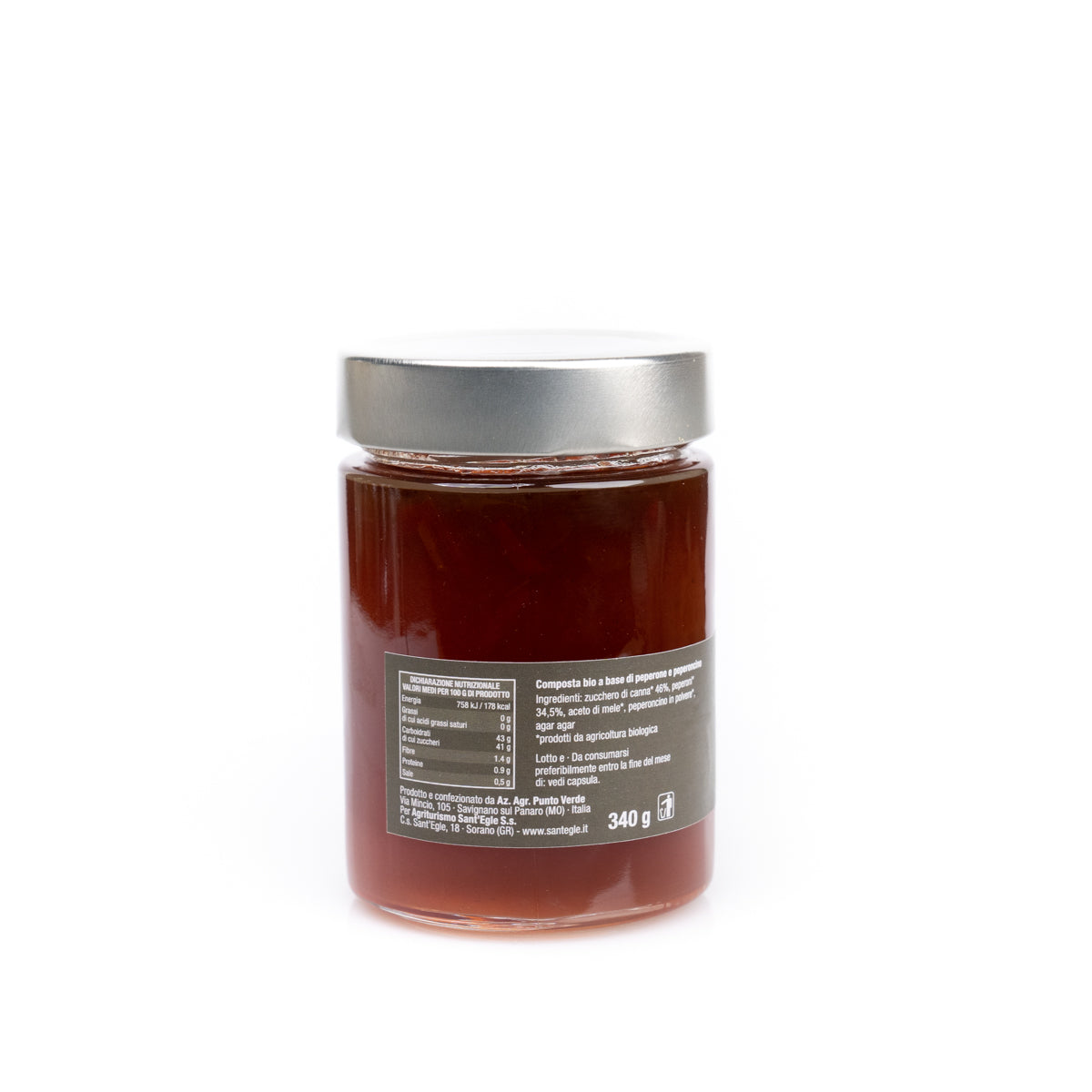 Compota de pimiento y chile orgánico