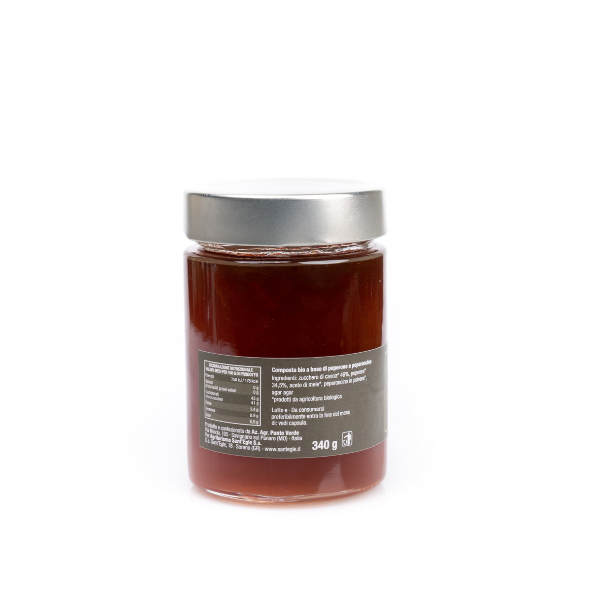 Compota de pimiento y chile orgánico