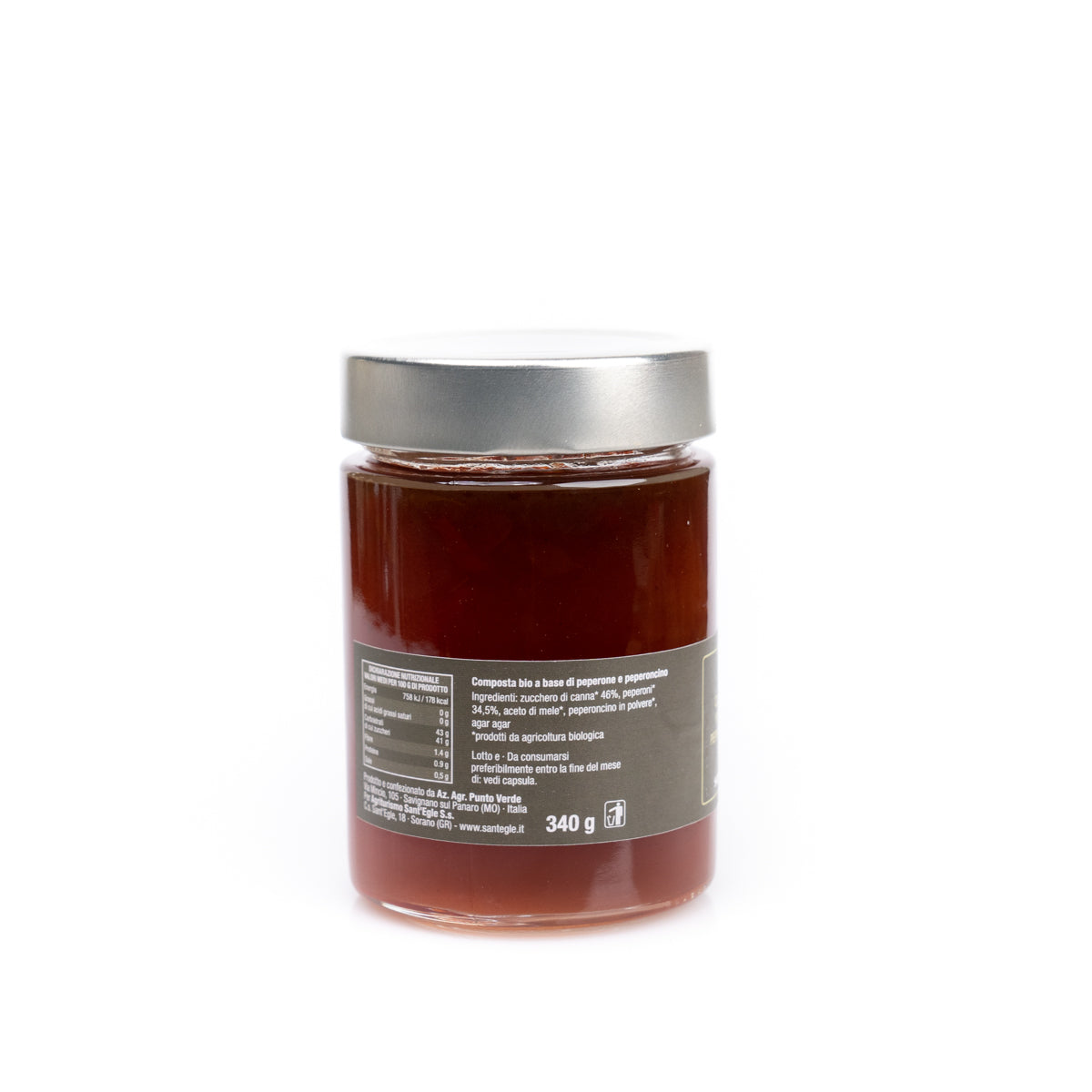 Compota de pimiento y chile orgánico