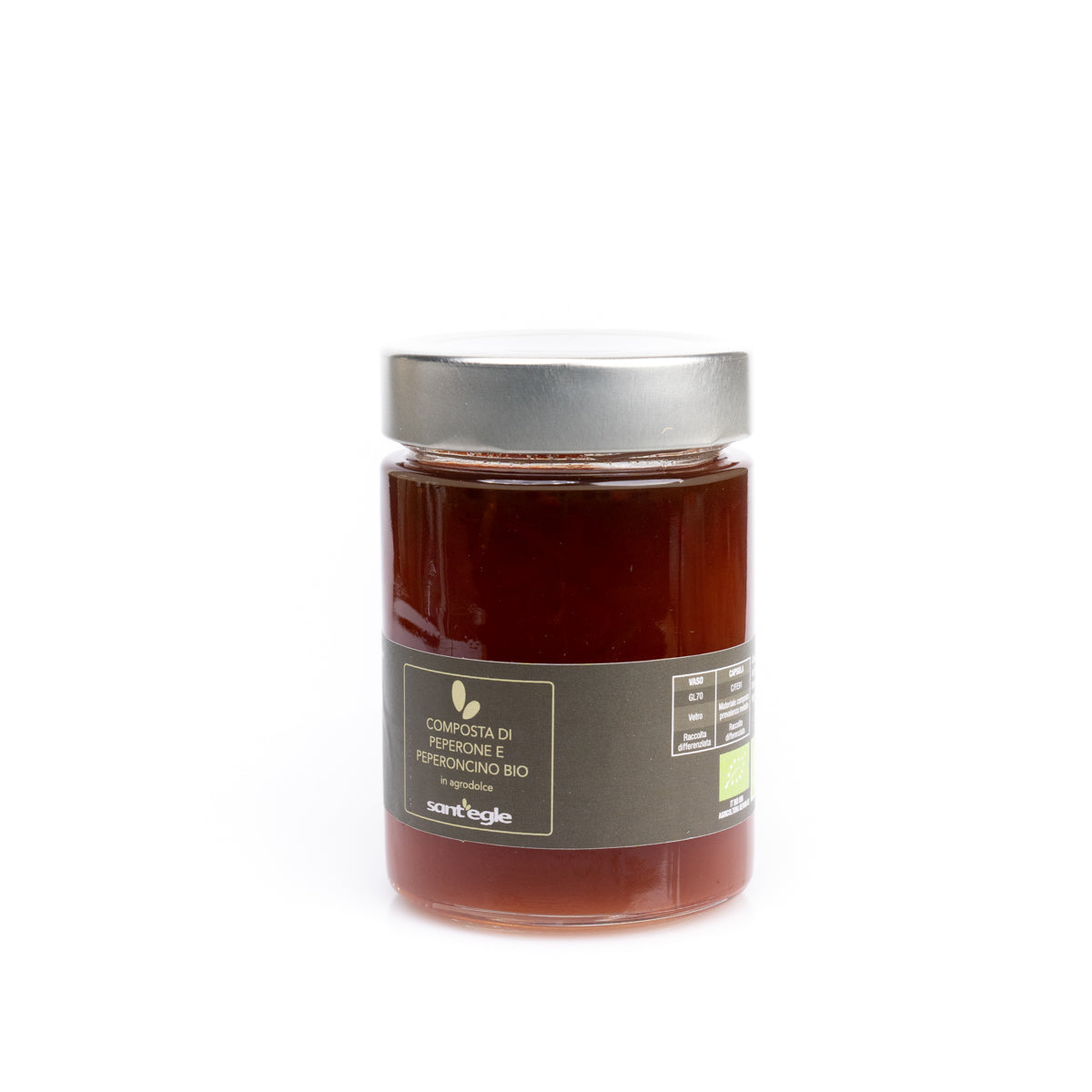 Compota de pimiento y chile orgánico