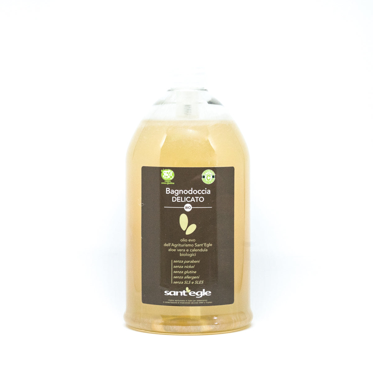 Shower gel, organic soap with organic EVO oil, 1 lt